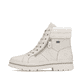 Weiße remonte Damen Schnürstiefel D2U74-80 mit wasserabweisender TEX-Membran. Schuh Außenseite.