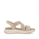 Rosane remonte Riemchensandalen D1J50-31 mit Gummizug sowie weicher Einlegesohle. Schuh Innenseite.