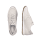 Beige remonte Damen Sneaker Low D3100-60 mit einer Schnürung. Schuh von oben, liegend.