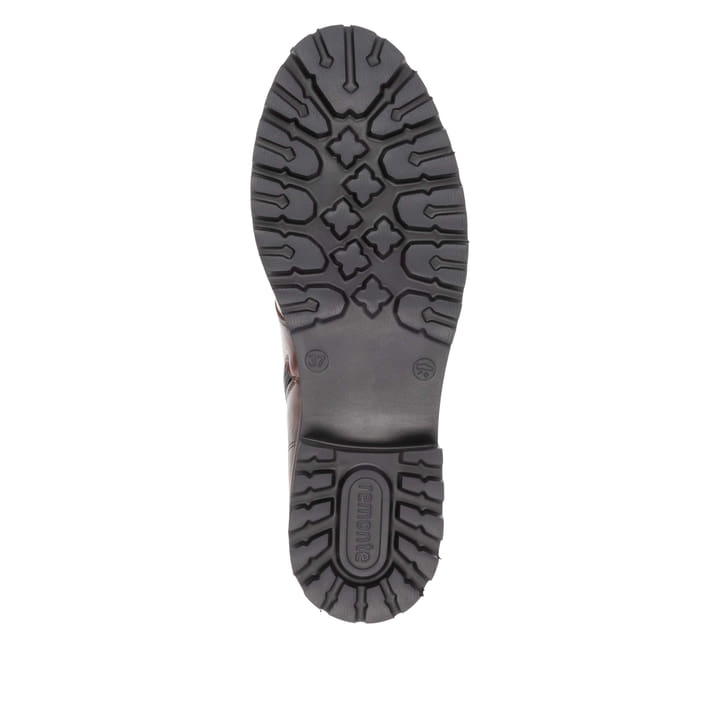 Braune remonte Damen Schnürstiefel D8661-24 mit einem Reißverschluss. Schuh Laufsohle.