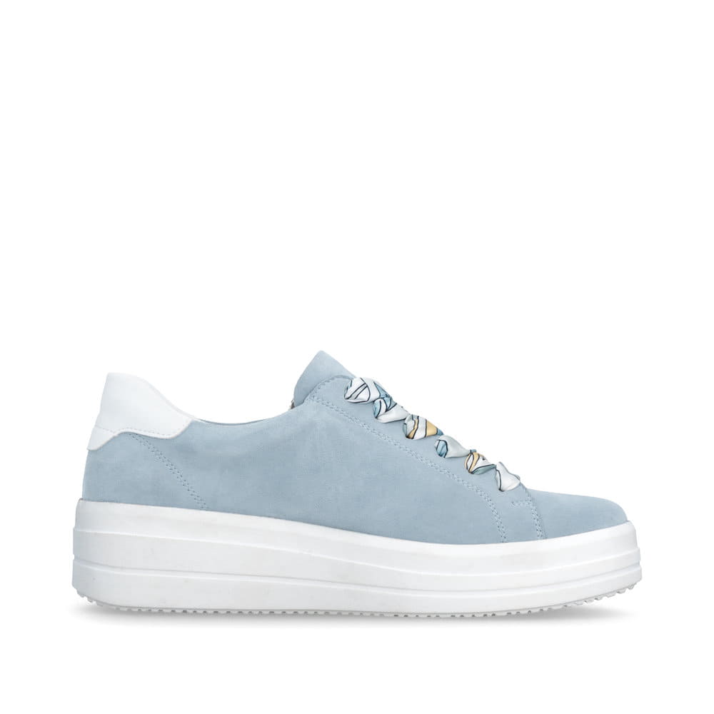 Blauweiße remonte Damen Sneaker D1C06-10 mit Reißverschluss sowie Komfortweite G. Schuh Innenseite.