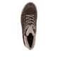 Braune remonte Damen Schnürstiefel D7478-25 mit wasserabweisender TEX-Membran. Schuh von oben.