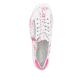 Weiße remonte Damen Schnürschuhe R3403-81 mit einem Reißverschluss. Schuh von oben.