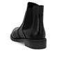 Schwarze remonte Chelsea Boots D0F70-00 mit einem Reißverschluss. Schuh von oben.