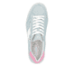 Blaue remonte Damen Sneaker Low D2C02-12 mit Reißverschluss sowie Komfortweite G. Schuh von oben.