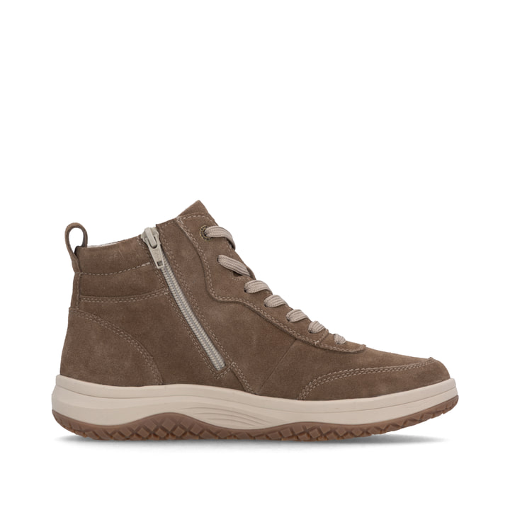 Braune remonte Damen Schnürstiefel D3Q70-26 mit wasserabweisender TEX-Membran. Schuh Innenseite.