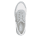Blaue vegane remonte Damen Sneaker Low D0T01-12 mit einem Reißverschluss. Schuh von oben.