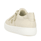 Beige remonte Damen Sneaker Low D0919-60 mit Reißverschluss sowie Komfortweite G. Schuh von hinten.