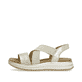 Goldene remonte Riemchensandalen D1J50-90 mit einem Gummizug. Schuh Außenseite.