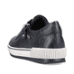 
Asphaltschwarze remonte Damen Schnürschuhe D0700-00 mit Schnürung und Reißverschluss. Schuh von hinten