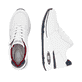 Weiße remonte Damen Sneaker Low D2H00-80 mit Reißverschluss sowie Extraweite H. Schuh von oben, liegend.