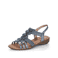 
Jeansblaue remonte Damen Riemchensandalen R3663-14 mit einer flexiblen Profilsohle. Schuh seitlich schräg