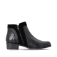 Stahlschwarze remonte Damen Stiefeletten D6893-02 mit stylischer Dekonaht. Schuh von hinten.