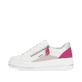 Weiße remonte Damen Sneaker D1C01-80 mit Reißverschluss sowie der Komfortweite G. Schuh Außenseite.