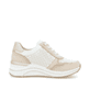 Weiße remonte Damen Sneaker Low D0T14-81 mit Reißverschluss sowie Extraweite H. Schuh Innenseite.