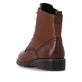 Braune remonte Damen Schnürstiefel D0F83-22 mit einem Reißverschluss. Schuh von hinten.