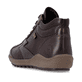 Braun-bronzene remonte Damen Schnürstiefel R1454-26. Schuh von hinten.