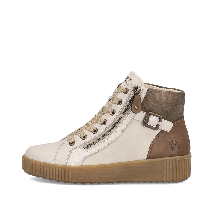 
Sternenweiße remonte Damen Schnürstiefel R7997-80 mit Schnürung und Reißverschluss. Schuh Außenseite