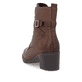 Bottines remonte marron pour femme D2A74-25 avec fermeture éclair. Chaussure vue de dessus.