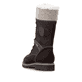 Dunkelbraune remonte Hochschaftstiefel D8474-25. Schuh von hinten.