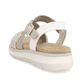 Metallische remonte Riemchensandalen D2K53-91 mit einem Klettverschluss. Schuh von hinten.