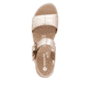 Metallische remonte Riemchensandaletten D0N52-90 mit einem Klettverschluss. Schuh von oben.