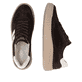 Dunkelbraune remonte Damen Sneaker D3E00-25 mit lightsole+ sowie einer Schnürung. Schuh von oben, liegend.