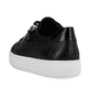 
Nachtschwarze remonte Damen Sneaker D0916-00 mit einer besonders leichten Sohle. Schuh von hinten