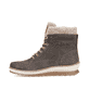 
Asphaltgraue remonte Damen Schnürstiefel R8477-46 mit Schnürung und Reißverschluss. Schuh Außenseite