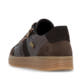Dunkelbraun-bronzene remonte Damen Sneaker D2C04-90. Schuh von hinten.