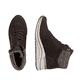 Dunkelbraune remonte Damen Schnürstiefel D0T77-25. Schuh von oben, liegend.