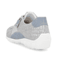 Blaue remonte Damen Schnürschuhe R3403-14 mit einem Reißverschluss. Schuh von hinten.