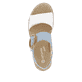 Blaue remonte Damen Riemchensandalen R6853-10 mit Klettverschluss. Schuh von oben.