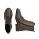 Braune remonte Damen Schnürstiefel D4B73-25 mit wasserabweisender TEX-Membran. Schuh von oben, liegend.