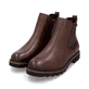 Braune remonte Chelsea Boots D2Q70-22 mit wasserabweisender TEX-Membran. Schuhpaar seitlich schräg.