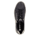 Baskets basses remonte noires pour femme D2E00-03 avec fermeture éclair. Semelle extérieure de la chaussure.