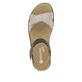 Beige remonte Riemchensandalen D2049-63 mit einem Klettverschluss. Schuh von oben.