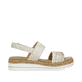 Metallische remonte Riemchensandalen D0Q56-90 mit einem Klettverschluss. Schuh Innenseite.