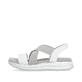 Graphitgraue remonte Damen Riemchensandalen D1J50-80 mit einem Elastikeinsatz. Schuh Außenseite.