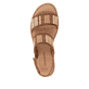 Sandales à lanières remonte marron vegan pour femme D3646-24. Chaussure vue de dessus.