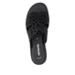 Mules remonte noires vegan pour femme D3647-00 avec bande élastique. Chaussure vue de dessus.