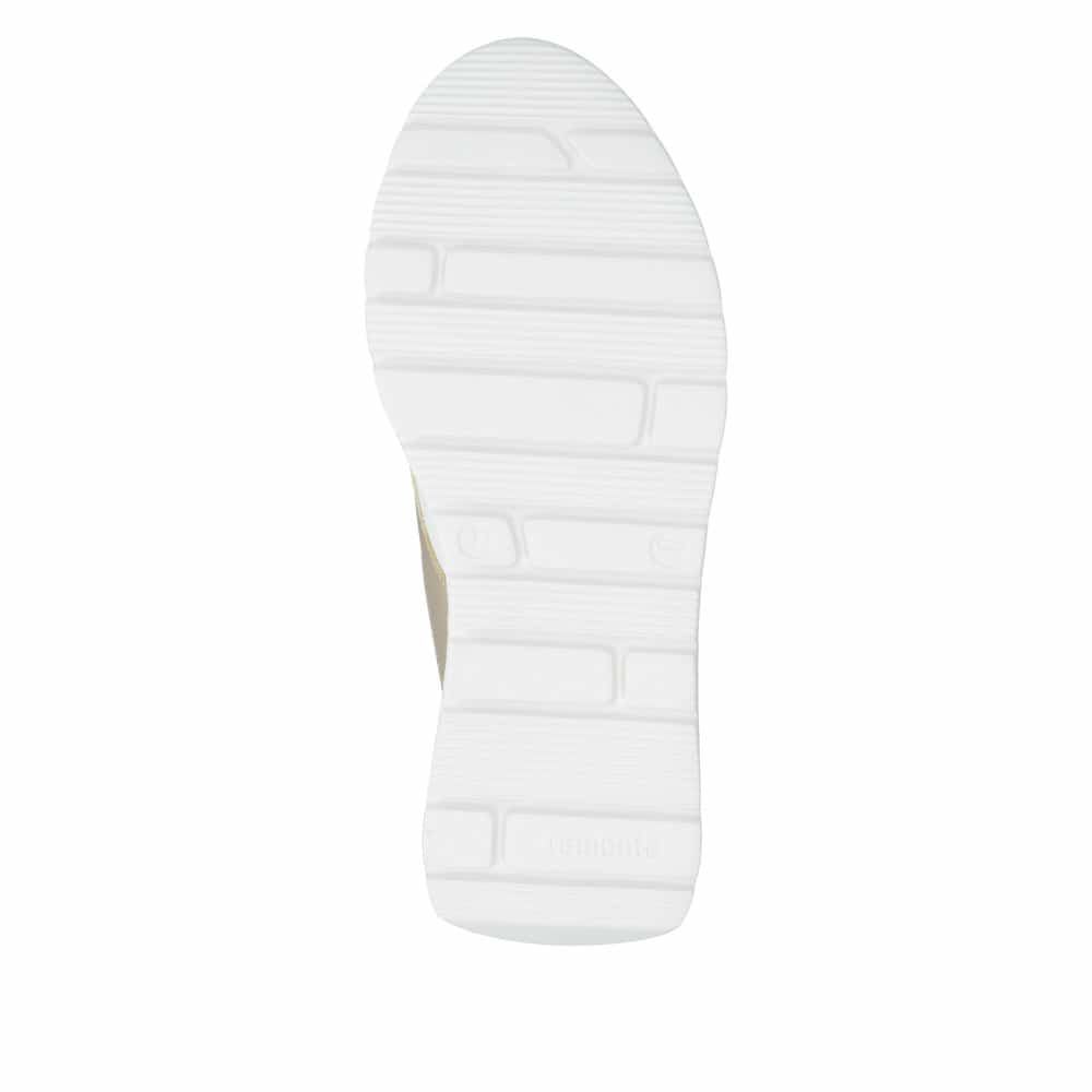 Weißgraue vegane remonte Damen Schnürschuhe D2V02-80 mit einem Reißverschluss. Schuh Laufsohle.