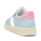 Blaue remonte Damen Sneaker Low D2C02-12 mit Reißverschluss sowie Komfortweite G. Schuh von hinten.