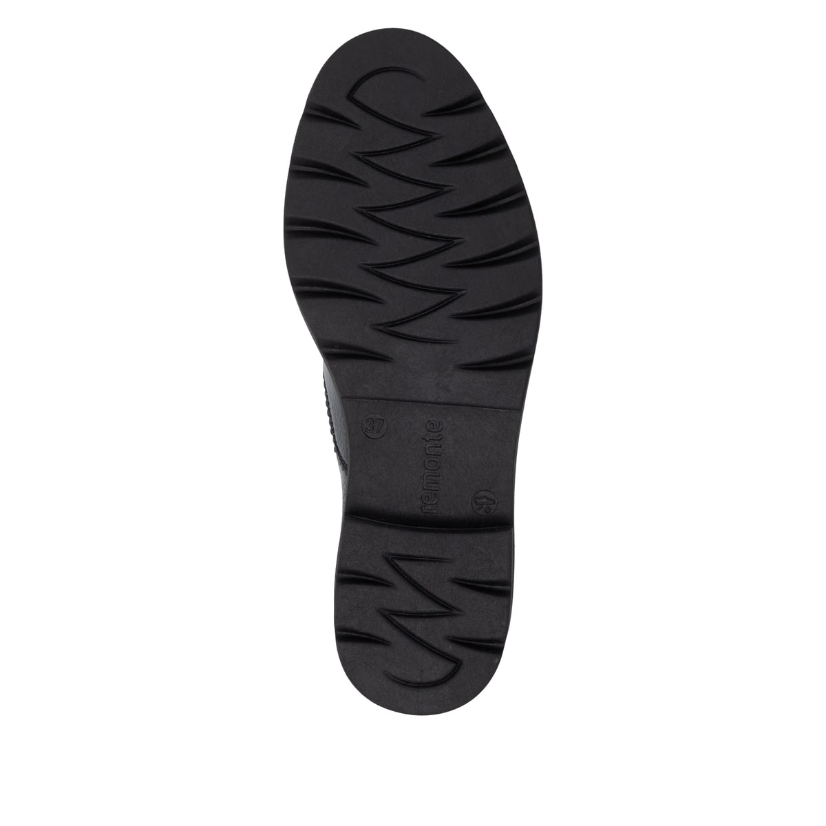Schwarze remonte Damen Schnürschuhe D2Q04-02 mit einer gepolsterten Einlegesohle. Schuh Laufsohle.
