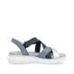 Blaue remonte Riemchensandalen D2K53-14 mit einem Klettverschluss. Schuh Innenseite.