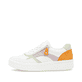 Weiße remonte Damen Sneaker Low D0J01-86 mit einem Reißverschluss. Schuh Außenseite.