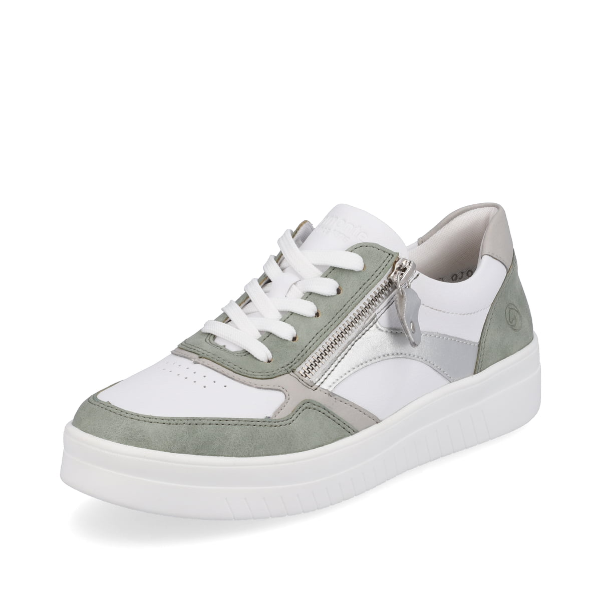 Edelweiße remonte Damen Sneaker D0J01-80 mit einer flexiblen Sohle. Schuh seitlich schräg