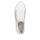 Weiße remonte Damen Sneaker Low D2E03-80 mit Reißverschluss sowie Komfortweite G. Schuh von oben.