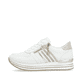 Weiße remonte Damen Sneaker Low D1318-80 mit Reißverschluss sowie Komfortweite G. Schuh Außenseite.