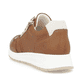 Braune remonte Damen Sneaker Low D2G01-20 mit einem Reißverschluss. Schuh von hinten.